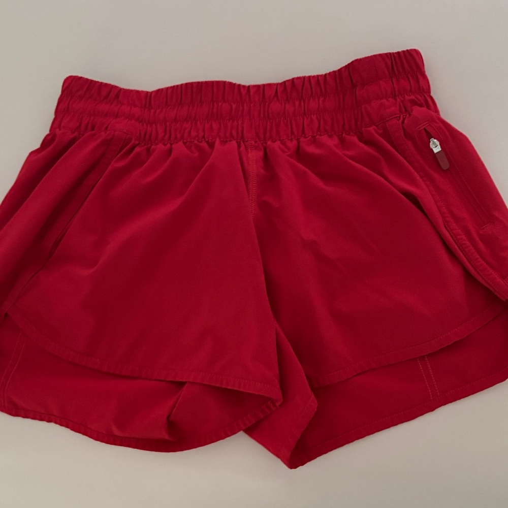 lululemon athletica Cherry Red Athletic Shorts